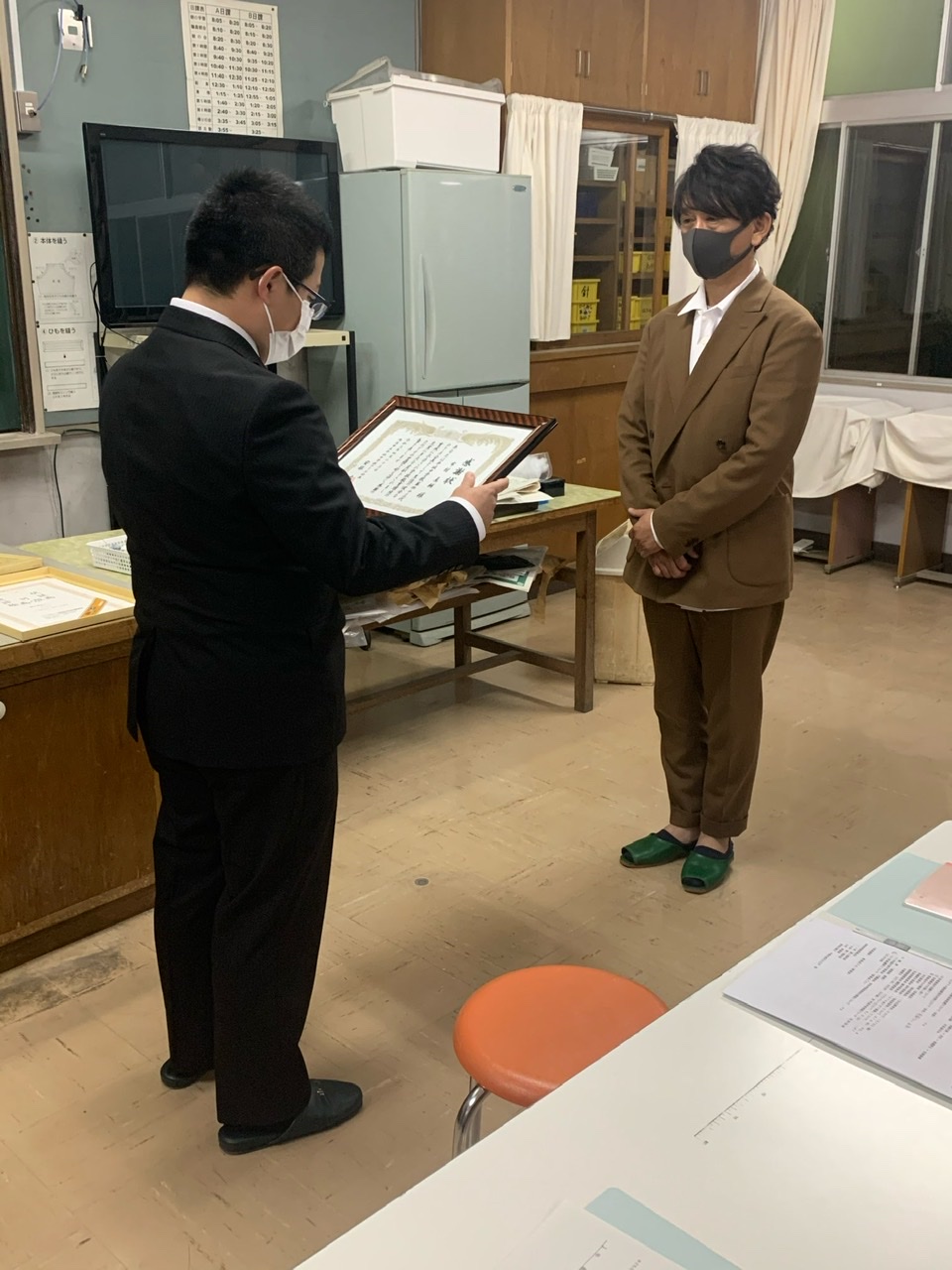 感謝状贈呈
